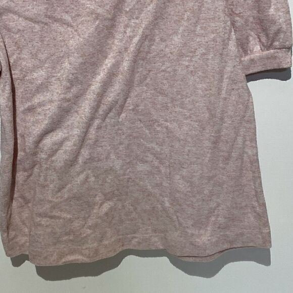 Adrienne Vittadini Women's Pink Keyhole Beaded Pullover Blouse Size Large - Picture 8 of 10